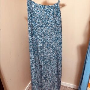 Floral Blue Maxi Dress